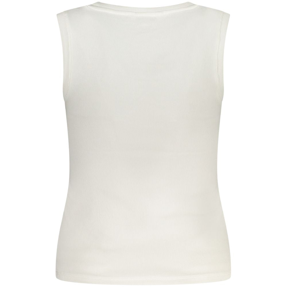 Tommy Hilfiger Bianco Cotton Women Tank Top Shirt
