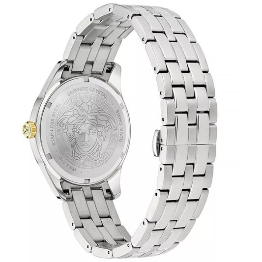 Versace Gray Stainless Steel Dress Watch