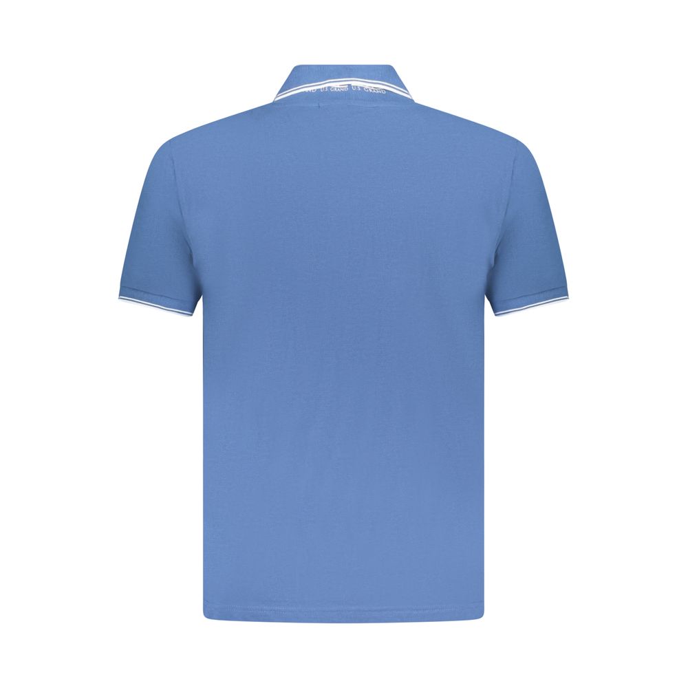 U.S. Grand Blue Cotton Men's Polo Shirt