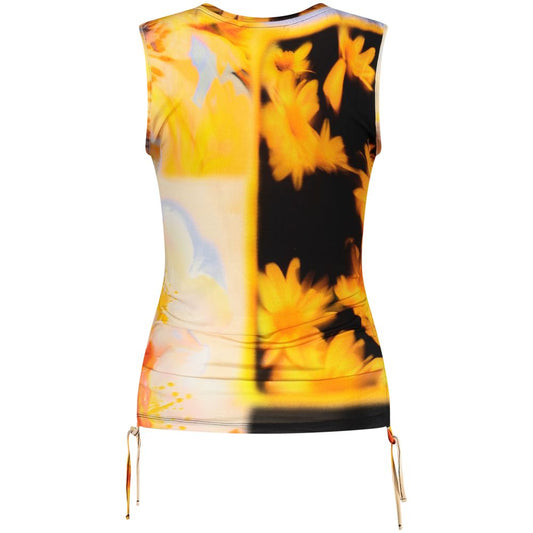 Desigual Arancione Viscosa Women's Tank Top Shirt