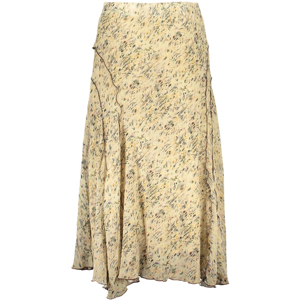 Žensko krilo Desigual bež barve iz poliestra