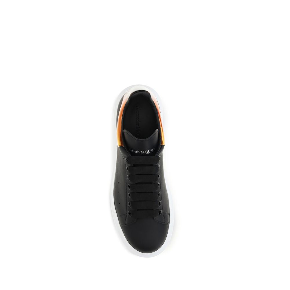 Alexander McQueen Schwarze Plattform-Sneaker aus Kalbsleder Bos Taurus