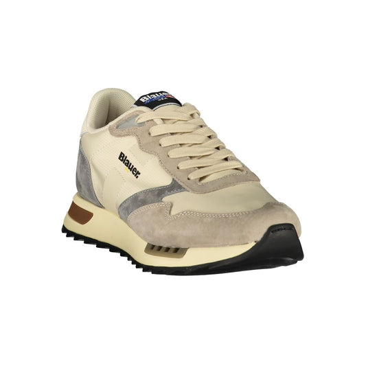 Blauer beiger Polyester-Herren-Sneaker