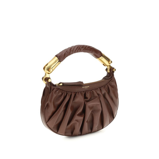 Balmain The Ebene Brown Leather Handbag