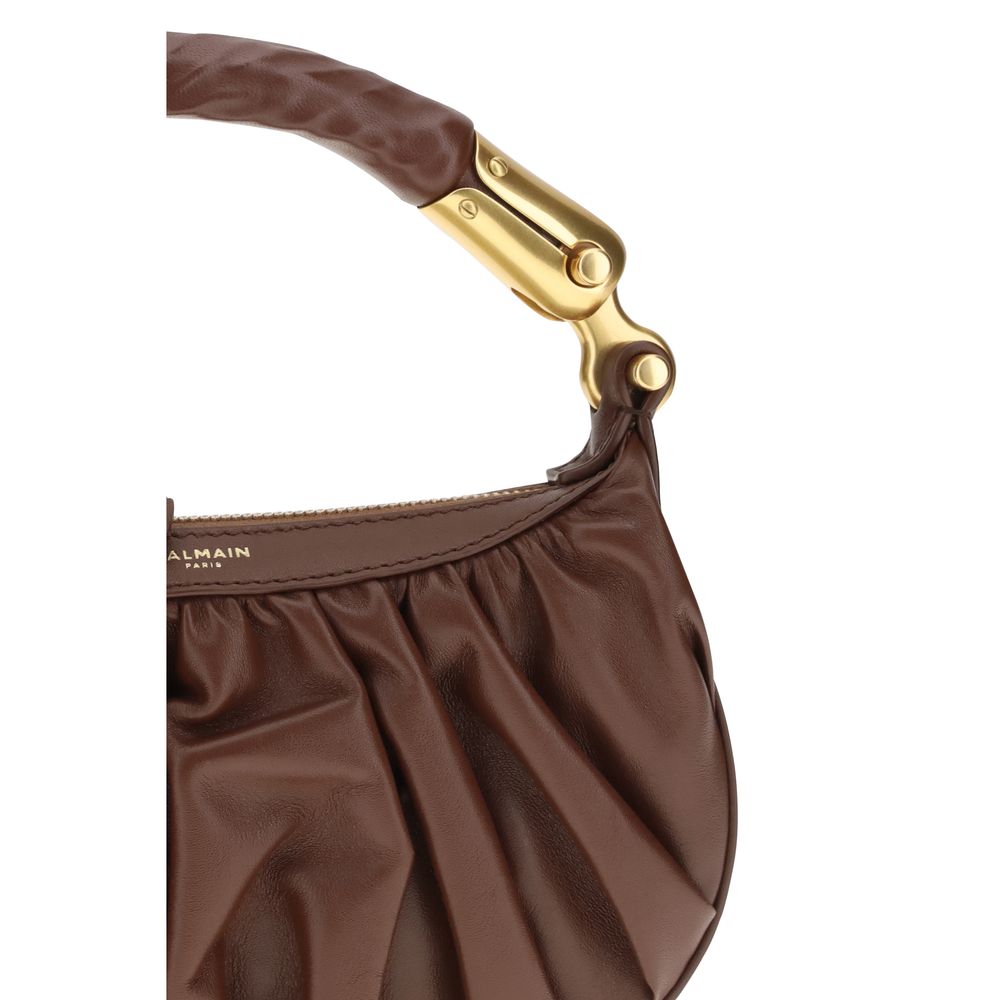 Balmain The Ebene Brown Leather Handbag