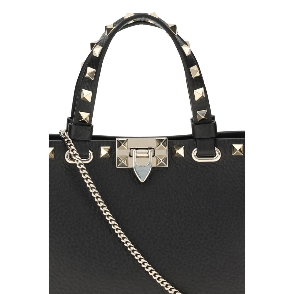 Valentino Garavani Rockstud Black Leather Handbag