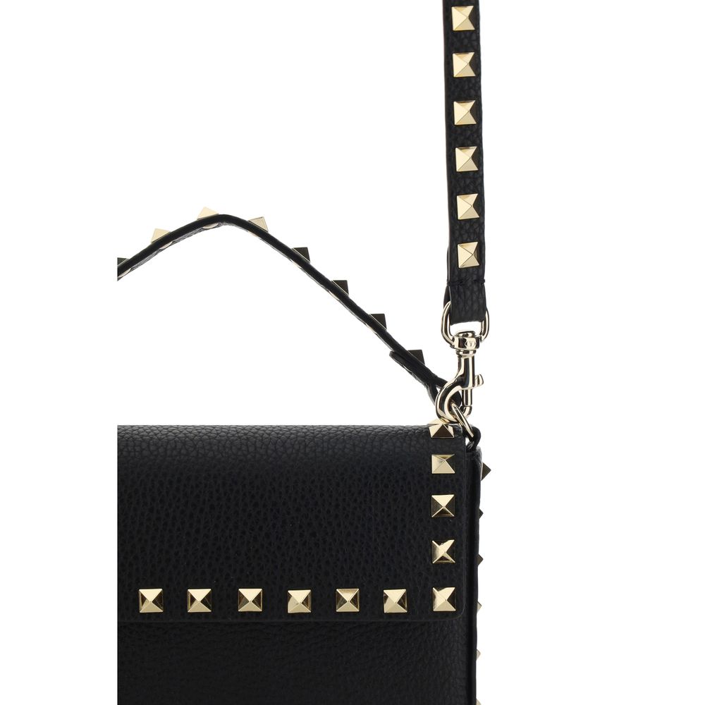 Valentino Garavani Black Leather Shoulder Bag