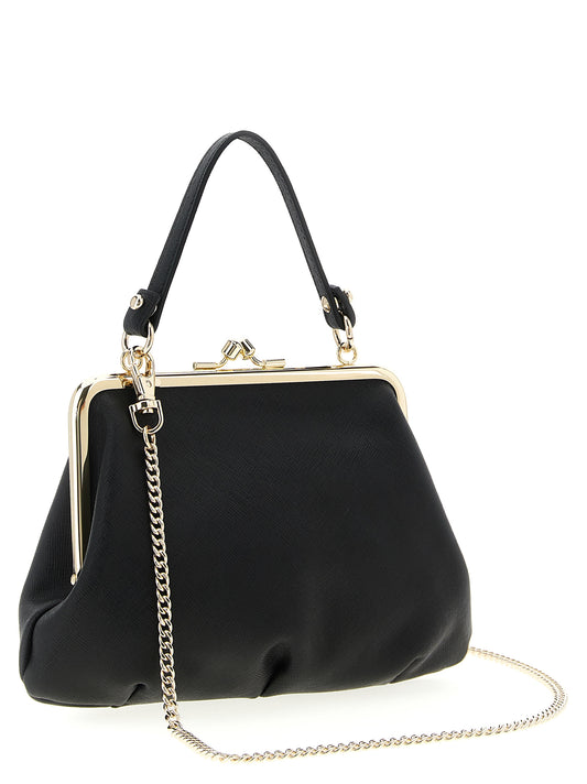 Vivienne Westwood Granny Frame Black Leather Handbag