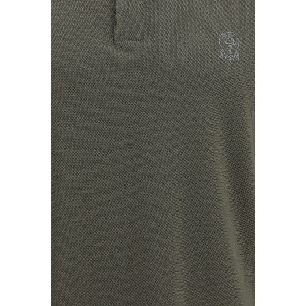 Brunello Cucinelli Bicolor Men's Polo Shirt