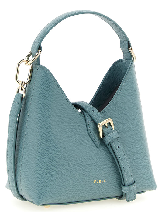 Furla Iride Light Blue Leather Handbag