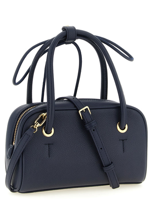 Furla Poppy S Blue Leather Handbag