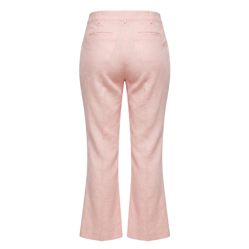 Trussardi Jeans rosa Leinenhose für Damen