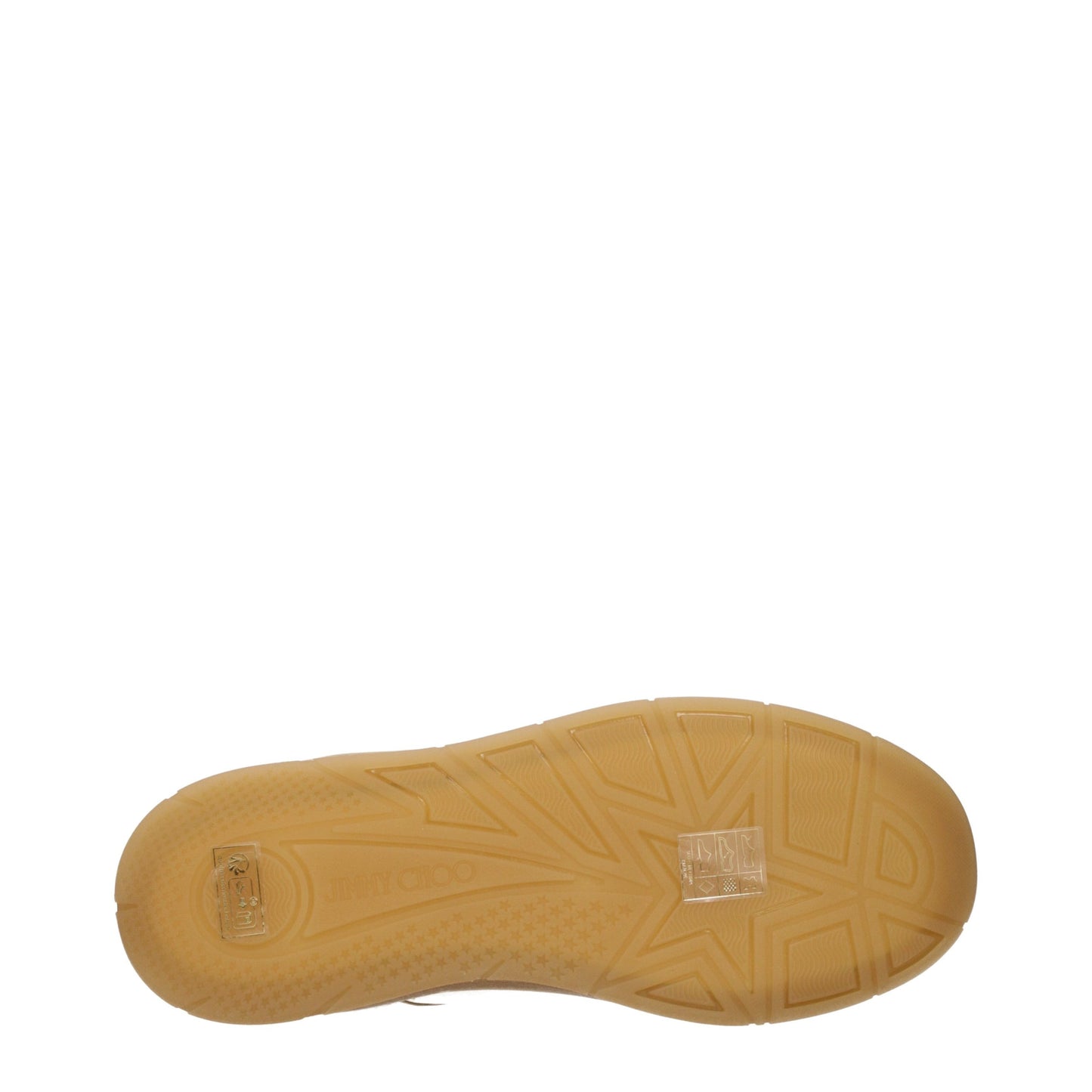 Jimmy Choo Beige Leder-Sneaker mit niedrigem Schaft