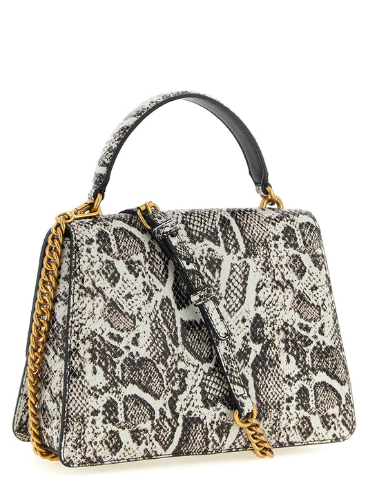 PINKO Gray Leather Handbag