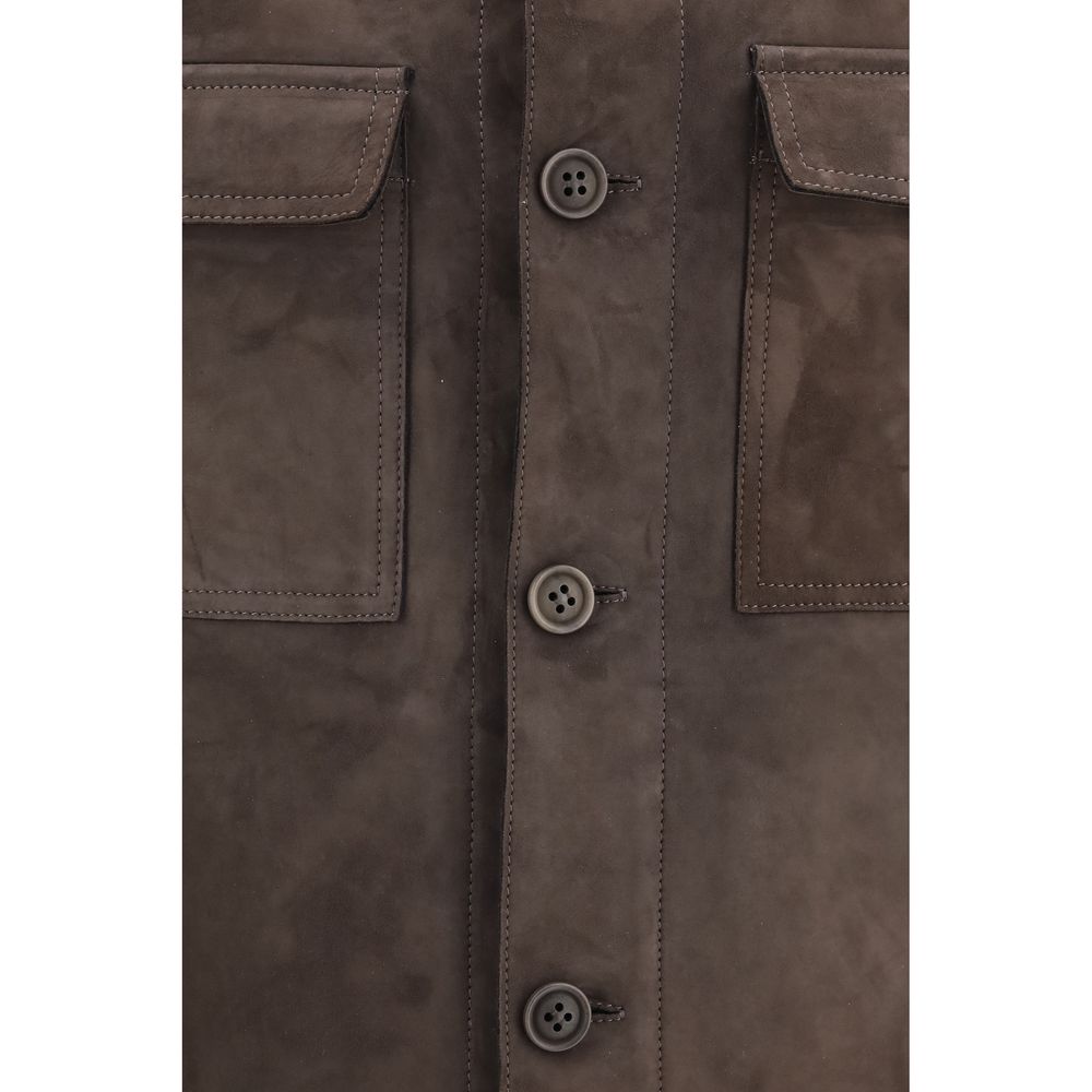 Salvatore Santoro Brown Leather Jacket