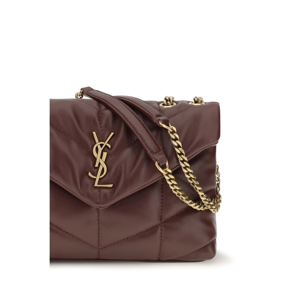 Saint Laurent Bordeaux Leather Handbag