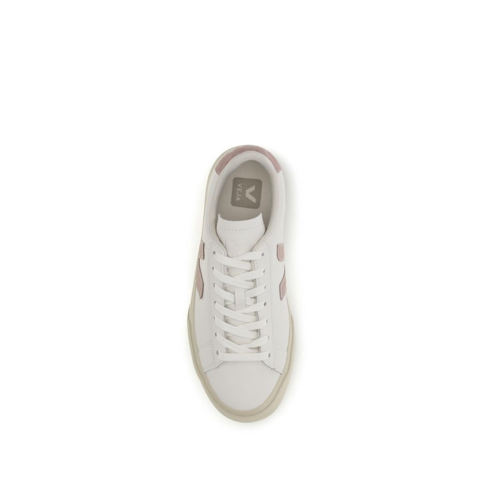 Veja White Calf Leather Low Top Sneakers