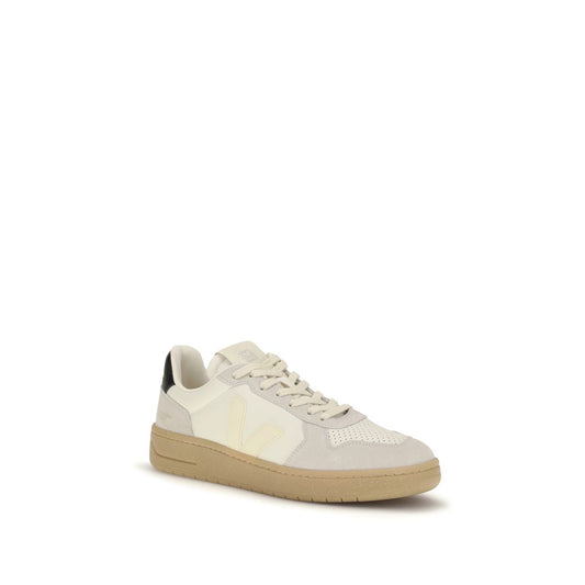 Veja V-82 Beige Leather Low Top Sneakers
