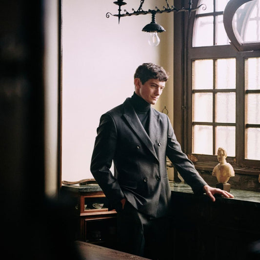 Autore Grey Redford Wool Full-Length Blazer