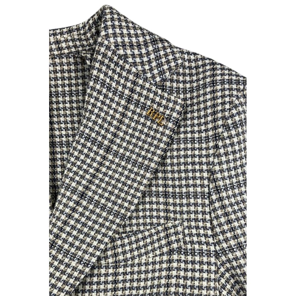 Roberto Pepe Luxury Blue Cotton Men's Blazer