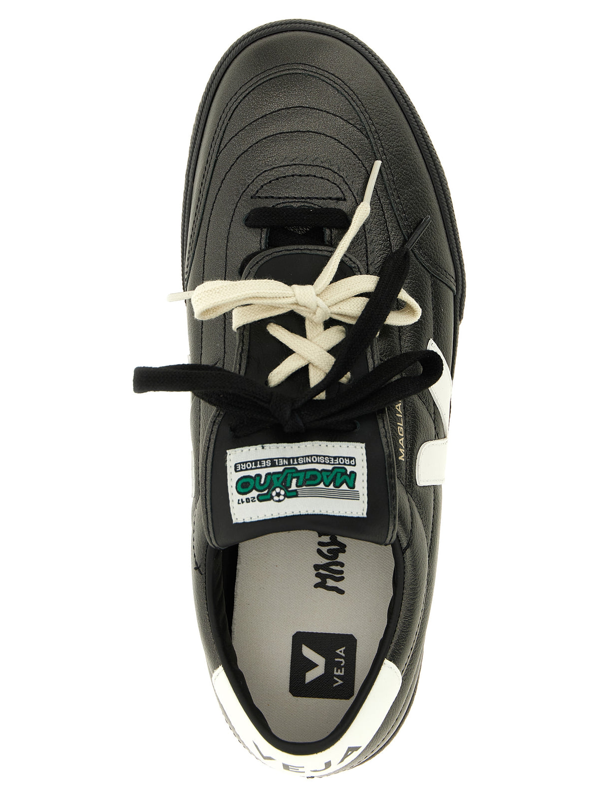 Veja Black Leather Low Top Sneakers
