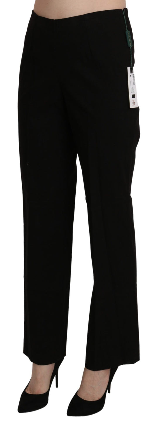BENCIVENGA Black High Waist Straight Trouser Pant