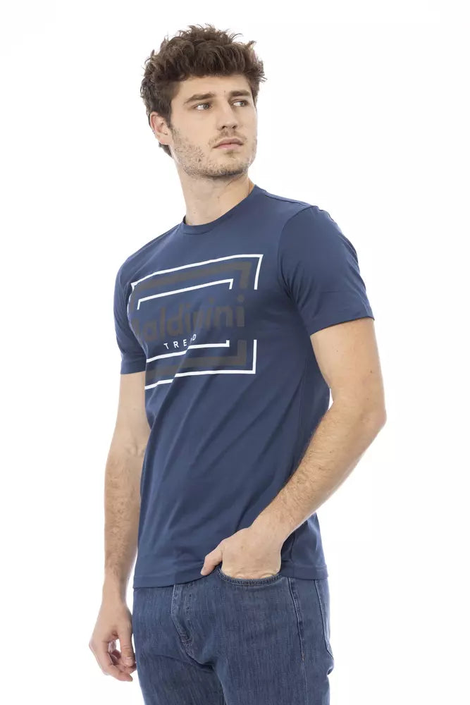 Baldinini Trend "Blue Cotton Men T-Shirt"