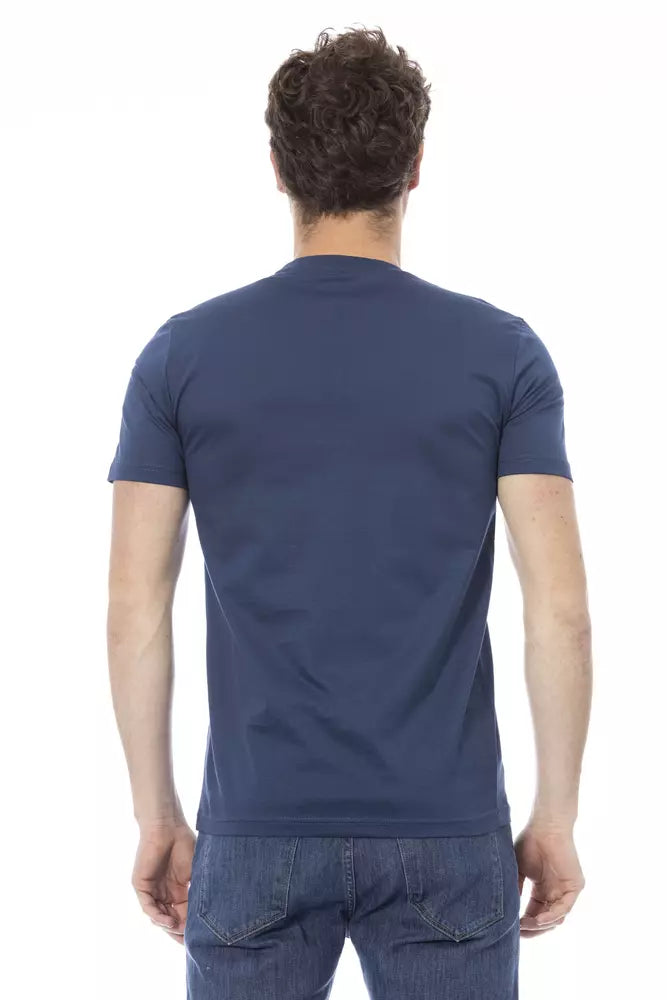 Baldinini Trend "Blue Cotton Men T-Shirt"