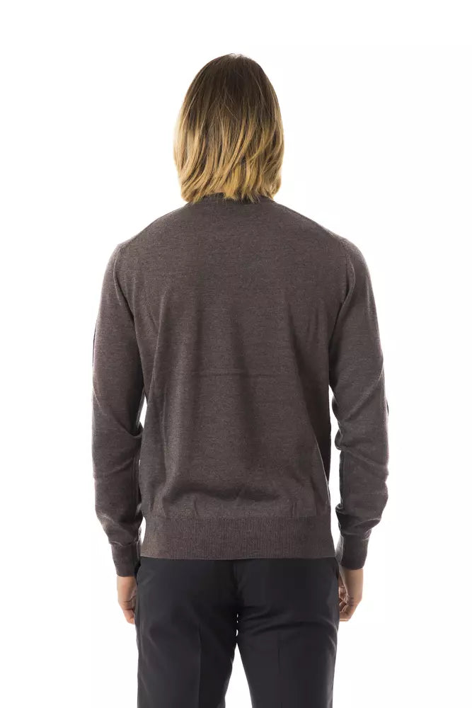 Uominitaliani Gray Merino Wool Sweater