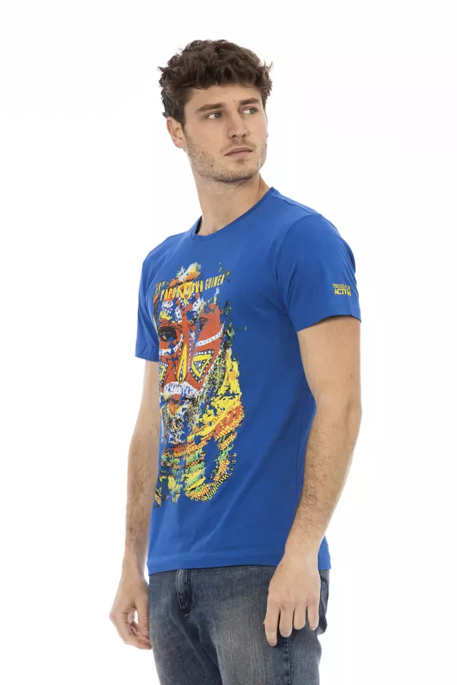 Trussardi Action Blue Cotton Men's T-Shirt