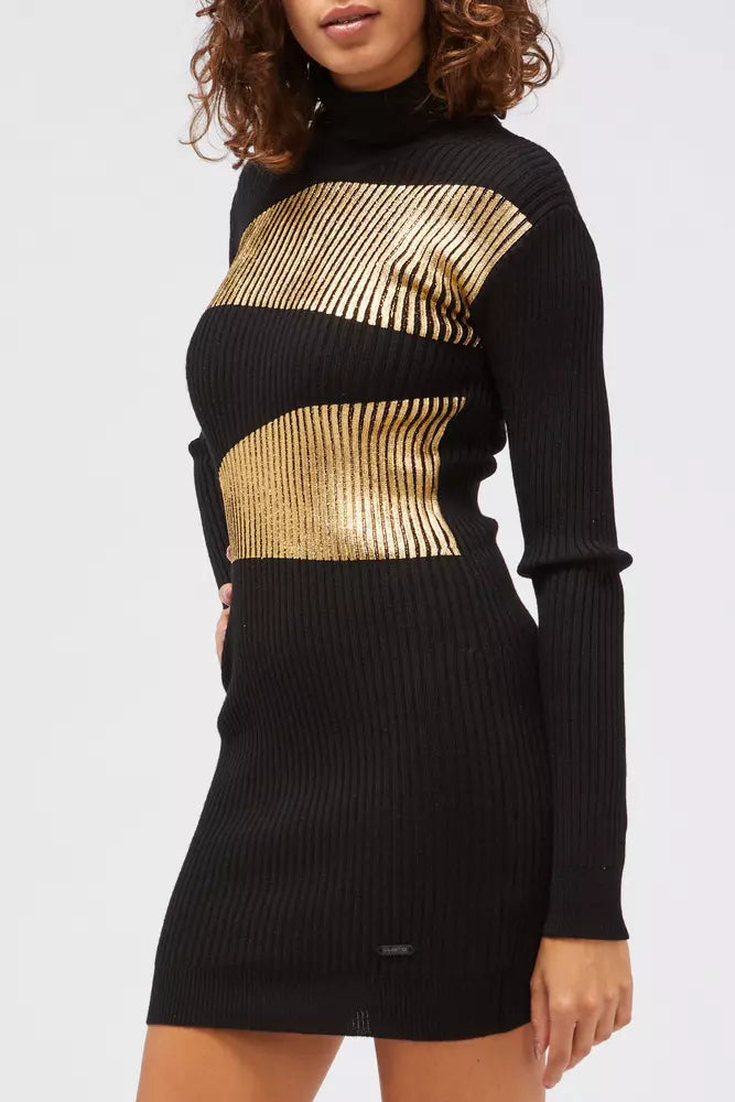 Custo Barcelona Black Viscose Women's Knitted Dress