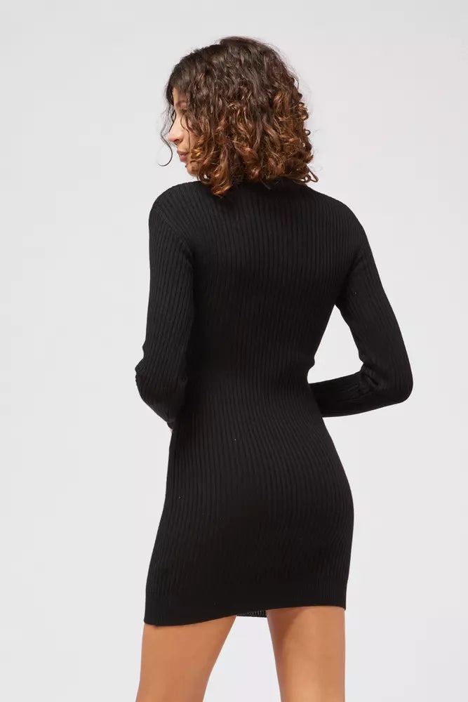 Custo Barcelona Black Viscose Women's Knitted Dress