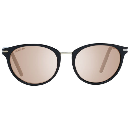 Serengeti Black Acetate & Metal Sunglasses