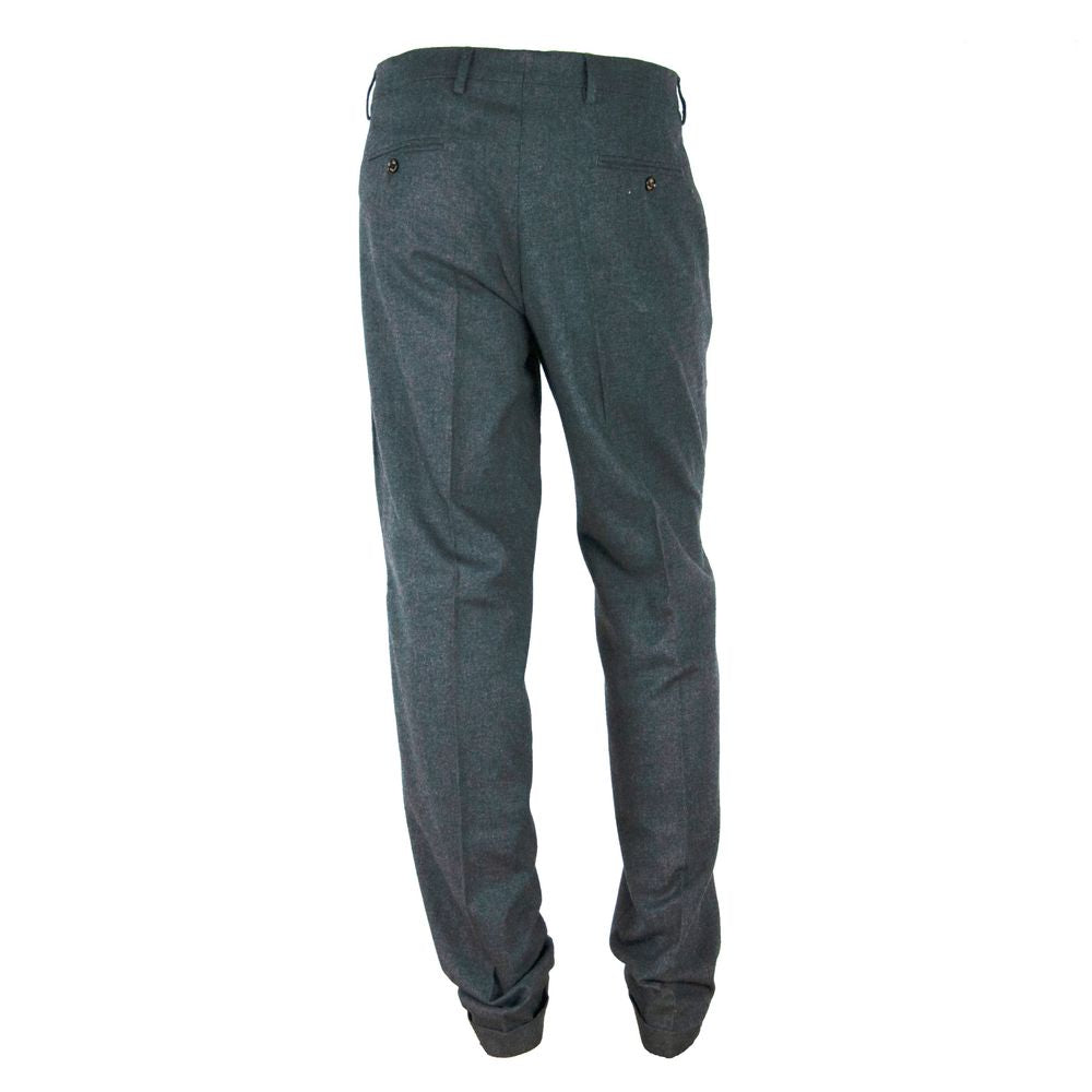 Made in Italy Gray Cotton Pant