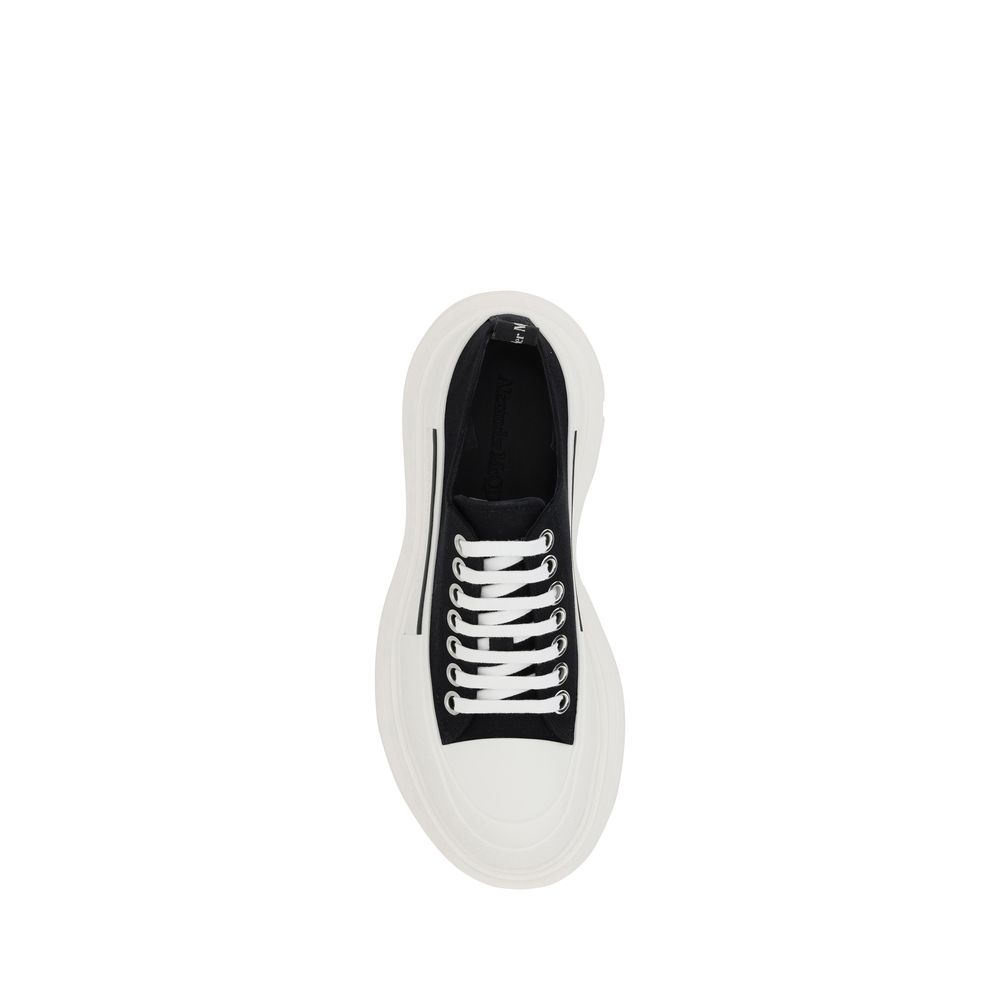 Alexander McQueen Schwarze klobige Sneakers aus Baumwolle
