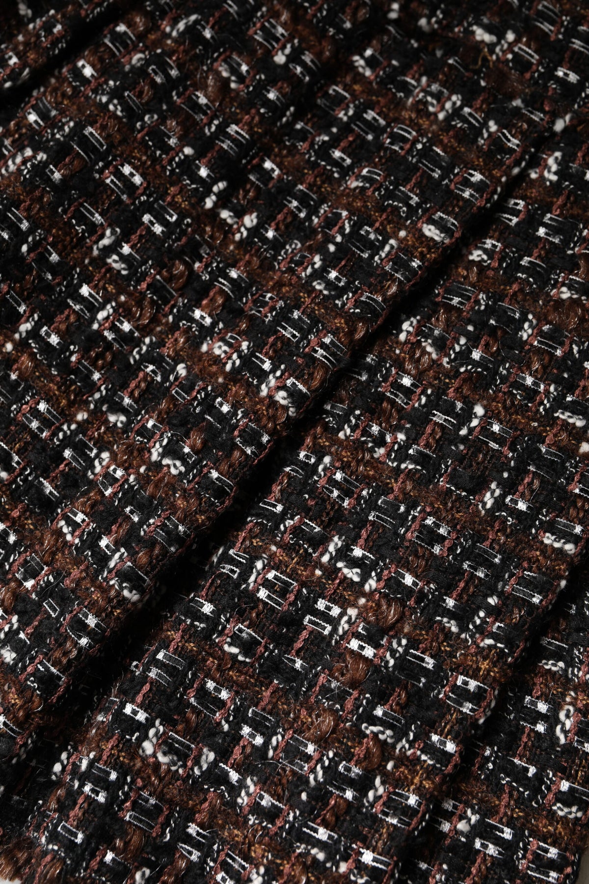 Dolce & Gabbana Mehrfarbiger karierter Tweed-Minirock mit hoher Taille