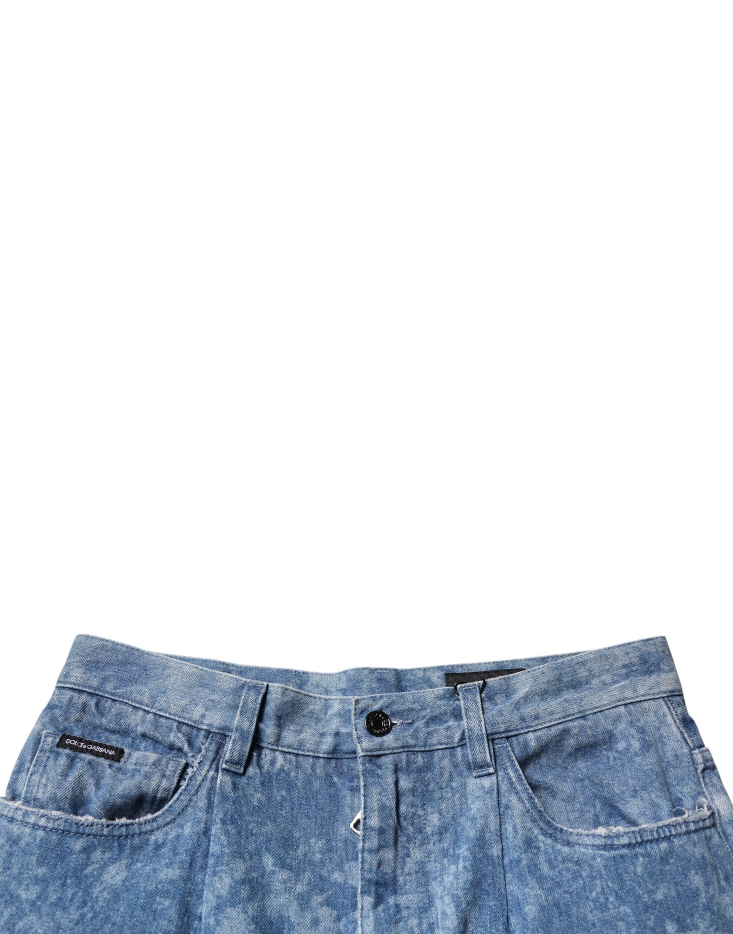 Dolce & Gabbana Blue Tie Dye Cotton Skinny Men Denim Jeans