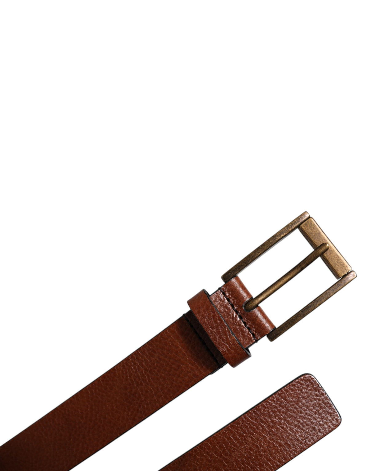 Dolce & Gabbana Brauner Klassischer Ledergürtel mit Metallschnalle
