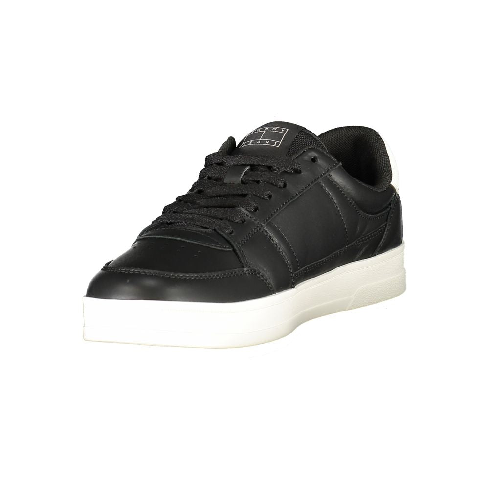 Tommy Hilfiger Herren Sneaker aus schwarzem Leder