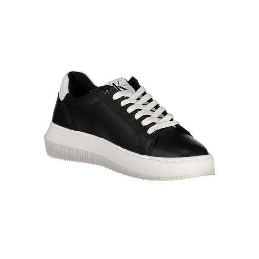 Calvin Klein Schwarze Leder-Damen-Sneaker