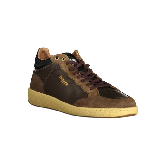 Blauer Marrone Leather Men Sneaker
