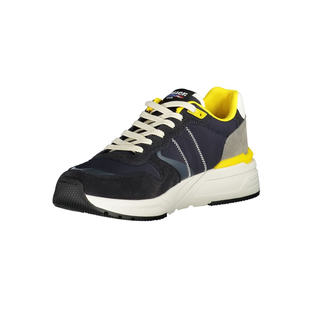 Blauer Blue Polyurethane Herren Sneaker