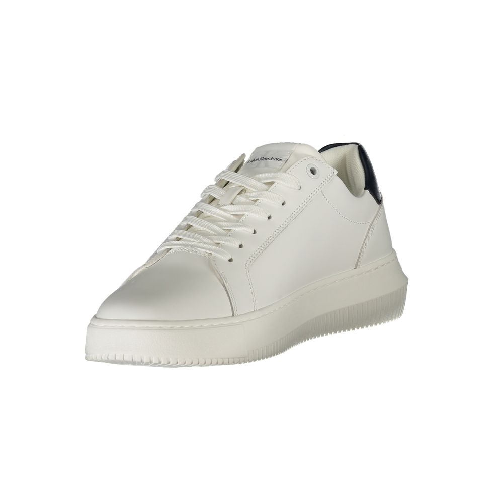 Calvin Klein Bianco Leder Herren-Sneaker