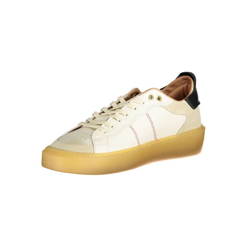 Blauer Weiße Leder Herren Sneaker