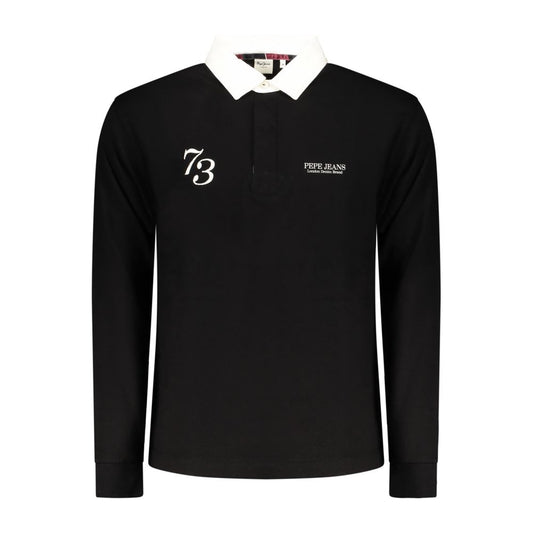 Pepe Jeans Black Cotton Polo Shirt