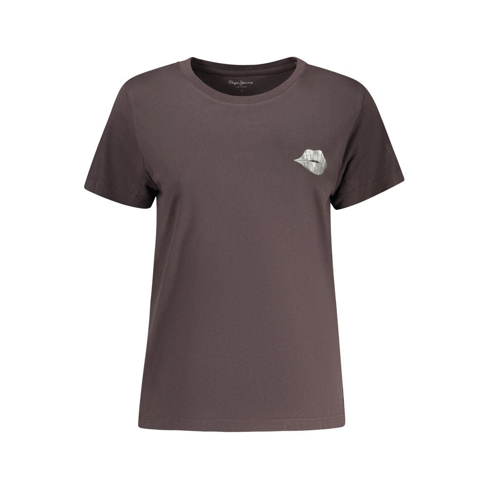 Pepe Jeans Brown Cotton Women T-Shirt