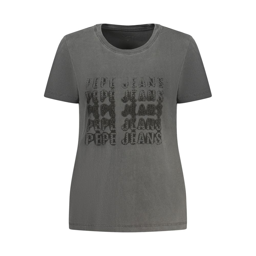 Pepe Jeans Grigio Cotton Women T-Shirt