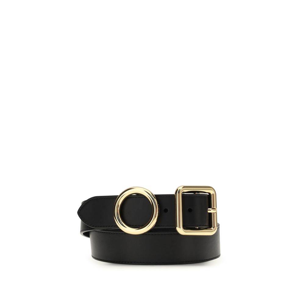 Jacquemus Black Leather Regular Belt