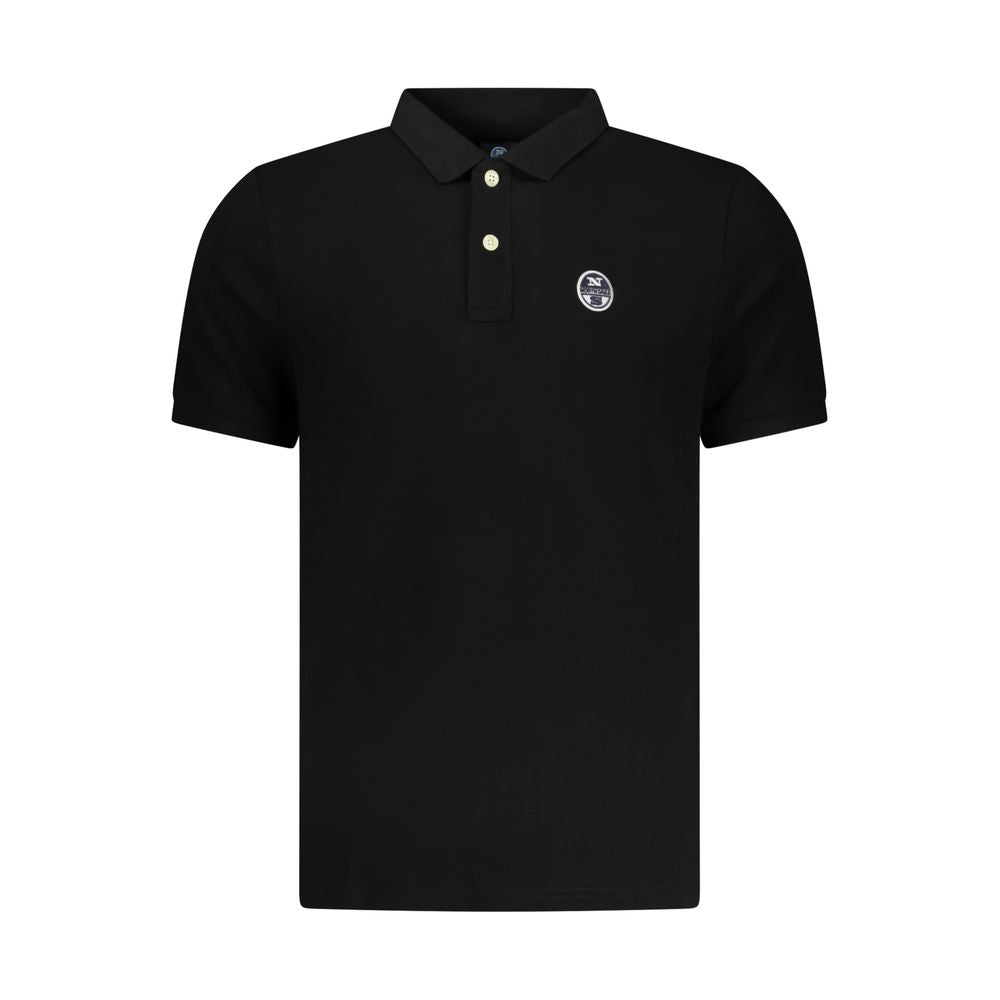 North Sails Black Cotton Men's Polo Shirt
