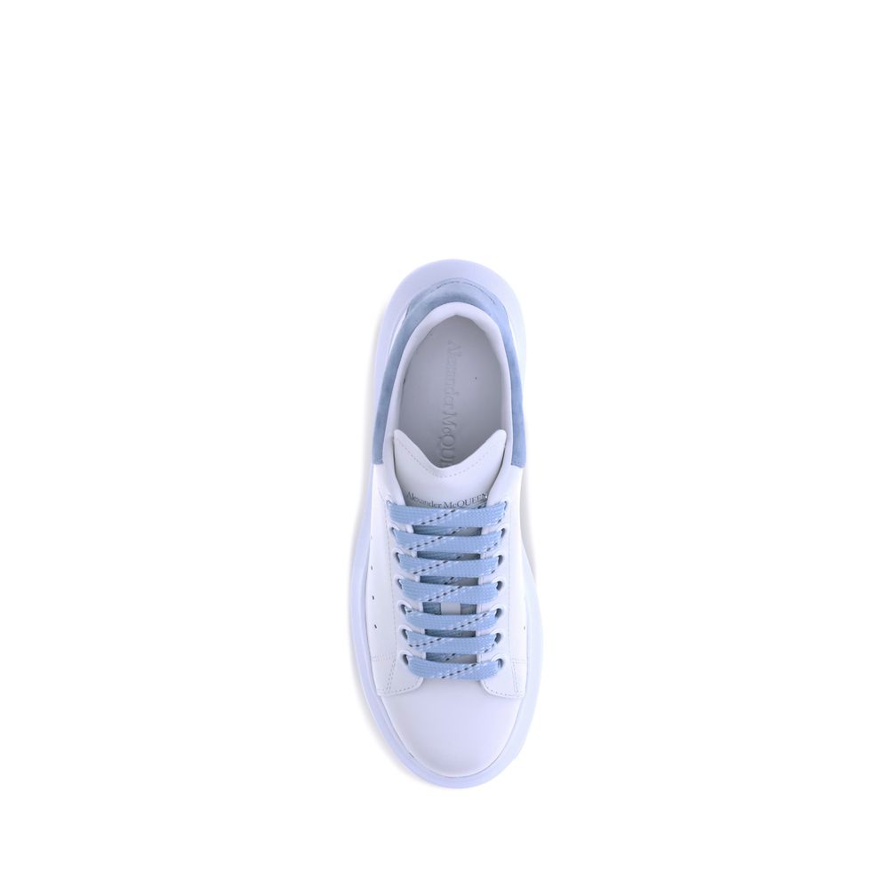 Alexander McQueen Blue Leather Sneakers